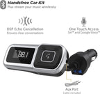BTFMSR BTFREQ Universal Bluetooth Hands-Free Car Kit with Digital FM Transmitter and 10-Watt USB Car Charger