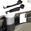 Car Seat Gap Filler with Holder and Hook, Car Seat Accessories Interior, Gap Plug with Storage Slot, Car Organizer Fit Sedan SUV Truck, Black (Black)