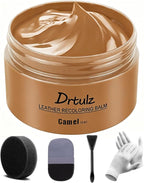 Camel Leather Recoloring Balm, Leather Repair Kit for Furniture, Leather Scratch Remover, Leather Color Restorer for Couch, Car Seats, Shoes - Repair Leather Dye for Scratched and Faded Leather