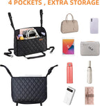 Car Net Pocket Handbag Holder Between Seats Back Storage Organizer Purse Holder for Console Front Seat Storage Barrier