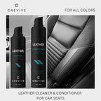 Car Leather Cleaner and Conditioner, Leather Care Kit for Car Interior | Car leather seat cleaner & leather conditioner for car seats with Aloe Vera, steering wheel & upholstery, restores softness