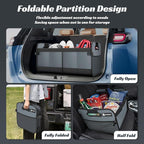 Trunk Organizer for Car - 70L Collapsible Car Storage with 11 Pockets & Reinforced Handles, SUV Trunk Organizers for Grocery Cargo(Grey)