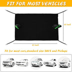 Car Windshield Snow Cover with Side Mirror Covers， Weatherproof Suitable for Ice & Sleet Winter, Sun, Frost, Extra Large Size Fits for Most Vehicles and SUV (83" x 65")