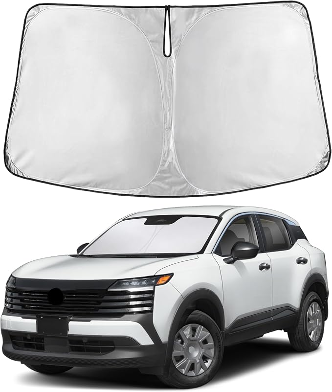 Windshield Sunshade Compatible for Nissan Kicks 2025 2026, Sun Visor for Front Windshield & Window Sun Shade Cover, UV Heat Blocker & Protector, Car Accessories