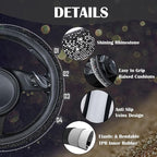 Bling Diamond Leather Steering Wheel Cover, Bling Sparkly Crystal Glitter Rhinestones Universal Fit 14" 1/2-15" Car Wheel Protector for Women Girl Fit Suvs,Vans,Sedans,Trucks, Black Silver