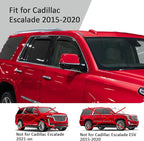 Voron Glass in-Channel Extra Durable Rain Guards for Cadillac Escalade 2015-2020, Window Deflectors, Vent Window Visors, 4 Pieces - 200462
