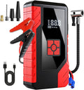 Car Jump Starter with 150PSI Tire Inflator, Portable Car Battery Booster, All-in-One Roadside Emergency Kit with Power Bank & LED Light