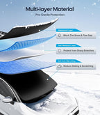 2026 Upgrade Car Windshield Cover for Ice and Snow, Windshield Snow Cover for Winter Snow & Frost – 600D Heavy Magnetic Anti-Hail Protector for Winter Weather, Fits Large SUVs & Trucks, X-Large