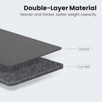 Car Seat Protector Large Kick Mat 2 Pack Durable Water Resistant Auto Seat Back Covers with 2 Mesh Pockets Protection Against Dust Mud Scratches (Dark Gray, 2-Pack)