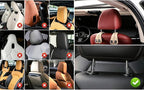 2 Pack Car Headrest Hooks for Purses and Bags Cute Leather Car Seat Back Head Rest Double Hooks for Bags Cute Pink Beige Car Accessories Headrest Back Seat Handbags Hook (Beige 2 Pack)