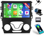 4G+64G Android 15 Car Radio for Ford Fusion 2013 2014 2015 2016, 9 Inch 1280 * 720 Touch Screen Car Stereo with Wireless CarPlay Android Auto Bluetooth 5.0 32EQ FM GPS Navigation Backup Camera