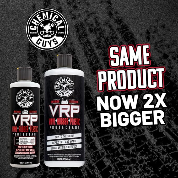 VRP Vinyl, Rubber, and Plastic Dressing - Tire Dressing, Non-Greasy, Dry-to-the-Touch Shine for Tires, Trim, and More, Safe for Cars, Trucks, SUVs, RVs & More - 32 oz