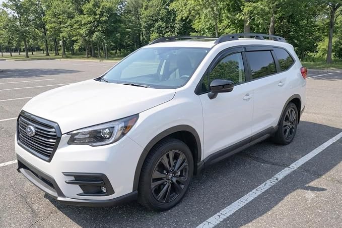 2019-2026 Tape-On Side Window Visor Deflectors for Subaru Ascent Smoke Tinted Rain Guards Premium Onyx Limited 2020 2021 2022 2023 2024 2025