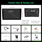 4+64GB Android 15 Car Radio for Toyota 4runner 2002-2009 Wireless Carplay Android Auto, 9" in-Cell Touch Screen Car Stereo with WiFi GPS BT Backup Camera