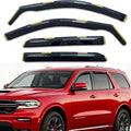 in-Channel Rain Guards Window Visors for Dodge Durango 2011-2026 Inside Front Rear Window Vent Deflectors Sun Shade Wind Visor Car Accessories, Dark Smoke