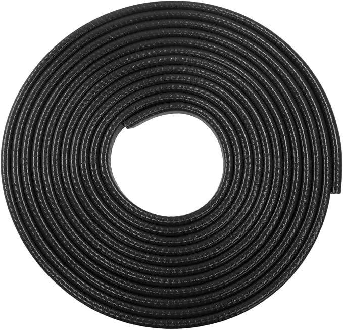 16.5 Ft (5m) Universal Car Door Edge Guards, Black | Rubber U-Shaped Trim Protector, No Glue Required