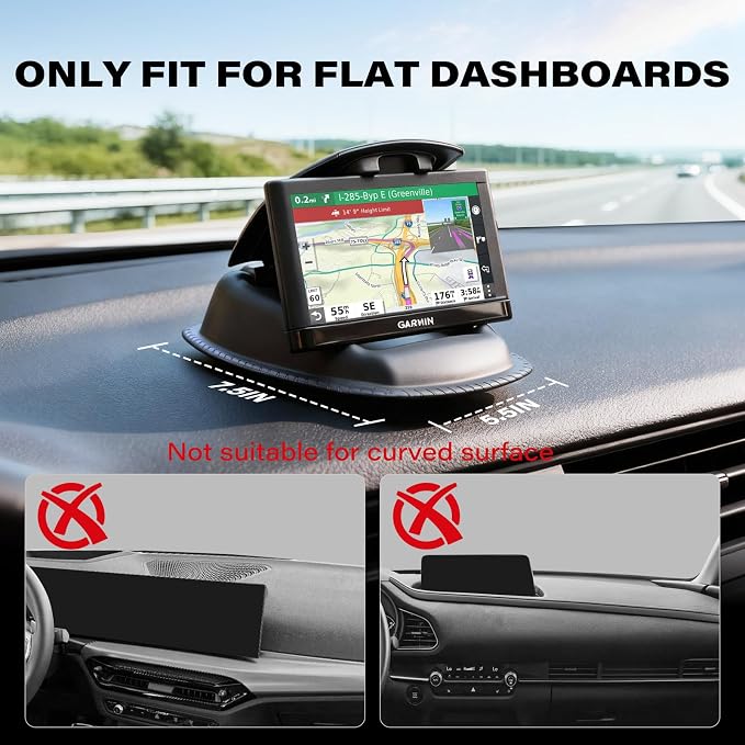 GPS Car Truck Mount, Non-Slip GPS Bean Bag Dash Mount 2-in-1 Anti-Skid Friction Dashboard Sandbag Clamshell Phone Holder for Garmin Nuvi Tomtom Magellan Navigation & All Cell Phone iPhone