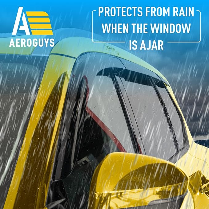 Extra Durable Window Deflectors Tape-On Window Visors Rain Guards Fit for Nissan Rogue 2021-2026, Sun Visors, Wind Vent for Shades, Exterior Car Accessories - 6pcs. AG0528