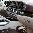 Car Trash Bag Cute Floral Hanging Back of Seat Car Portable Trash Bag Cute Floral Waterproof One-Handed Portable Strap Drawstring Garbage Bags 2 Pieces Car Coasters