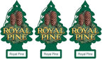 Car Air Freshener | Hanging Paper Tree for Home or Car | Royal Pine | 3 Pack