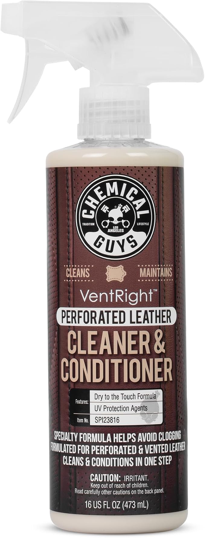 VentRight Perforated Leather Cleaner and Conditioner Deep Cleaning Leather Cleaner for Ventilated Seats with Added Protection Removes Dirt, Oils, Residue and Grime 16 oz