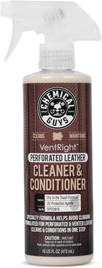 VentRight Perforated Leather Cleaner and Conditioner Deep Cleaning Leather Cleaner for Ventilated Seats with Added Protection Removes Dirt, Oils, Residue and Grime 16 oz