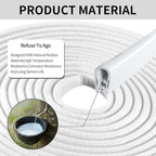 Car Door Edge Guards, 16Ft Rubber Seal Car Door Edge Trim, U Shape Door Edge Protector Guard, Aluminum Weather Proofing Automotive Door Edge Molding Protection for Most Car (White, 16Ft)