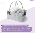 Mr. Pen- Baby Diaper Caddy Organizer, 2 Pack, Gray | Nursery Storage Bin and Car Organizer for Diapers and Baby Wipes