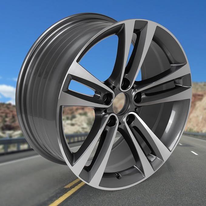 New 18" x 8" Premium Aluminum Alloy Wheel Rim Compatible with 2012-2020 BMW 320i 328i 330i 335i 340i 428i 430i 435i 440i OEM Design Replacement Rim, Direct Fit, OE Stock Specs, Gunmetal Gray
