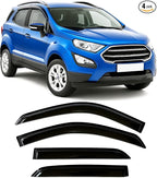 2018-2022 Tinted Tape-On Rain Guards for Ford EcoSport Side Window Visor Deflectors S Se Titanium Durable Tinted Shades 2019 2020 2021
