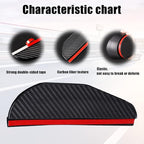 2Pcs Carbon Fiber Side Mirror Rain Visor Guard, Universal for Cars, Trucks and SUVs (Black)