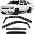 in-Channel Incredibly Durable Rain Guards for Chevrolet (Chevy) Avalanche 2007-2013, Original Window Deflectors, Vent Window Visors, Vent Deflector, 4 pcs. - 607179