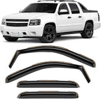 in-Channel Incredibly Durable Rain Guards for Chevrolet (Chevy) Avalanche 2007-2013, Original Window Deflectors, Vent Window Visors, Vent Deflector, 4 pcs. - 607179