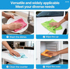 Microfiber Cleaning Cloth,12 Pack Cleaning Rags, Cleaning Towels with 4 Color Assorted, 11.8"X11.8"(Green/Blue/Yellow/Pink)