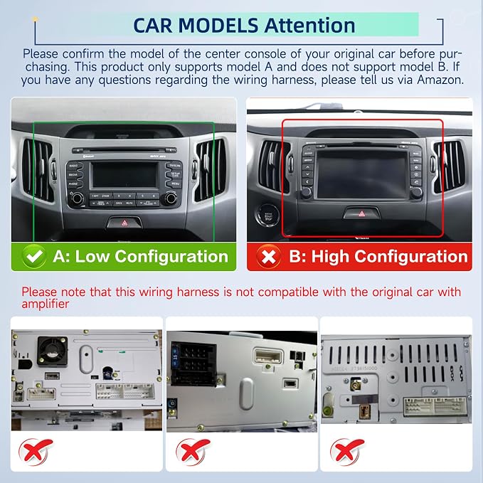 [8-Core 4+64G] Android 15 Car Stereo for Kia Sportage 2010-2016, 9" Touch Screen Sportage Car Radio with Wireless CarPlay Android Auto GPS Mirror Link 5Ghz WiFi Bluetooth FM/RDS EQ Backup Cam+MIC