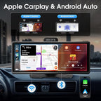 Wireless Carplay Screen for Car, 10.26" Portable Car Radio with Apple CarPlay & Android Auto, Backup Camera/Mirror Link/GPS/BT/Voice Control/AUX/FM Satellite Radio for All Vehicles