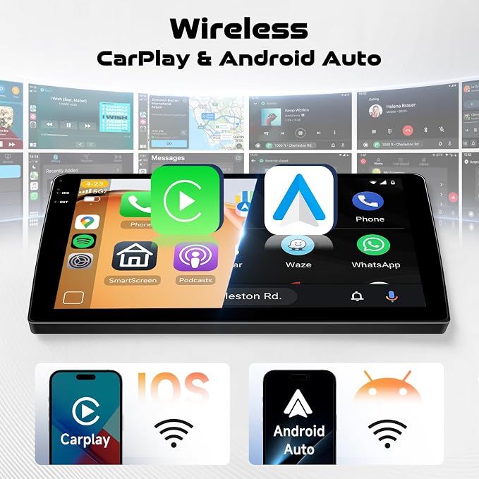 4GB+128GB Car Stereo for Toyota Corolla (2009-2013) 9-Inch in-Cell Touchscreen 720x1280P Android Car Radio Wireless CarPlay Android Auto FM BT WiFi