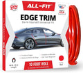 Car Door Edge Protector – Universal DIY Edge Trim to Prevent Scratches & Dings – Flexible Adhesive Molding Trim for Cars, Trucks & SUVs (10 Ft - Red)