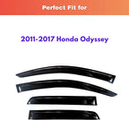 KPY Rain Guards Fit for 2011-2017 Honda Odyssey, Out-Channel Window Visors Vent Wind Deflectors 4PC, Car Accessories for 11-17 Odyssey