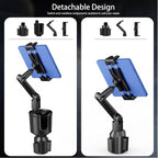 Cup Holder Tablet Mount, Ipad Cup Holder Car Mount Expander [2026 Upgraded] with 22" Height Adjustable Arm for Tablet iPhone 3-13in iPad Pro Air Mini, Fire, iPhone 15, Galaxy S24 Z Fold 5