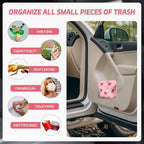 Mini Car Trash Can with Lid – Cute Strawberry Pink Trash Can for Women with 5 Bags, Girly Automotive Organizer for Front and Back Seat, Car Accessories for Teen Girls, SUV, Truck, Sedan