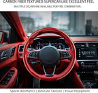 Steering Wheel Covers, 3PCs Leather Anti-Skid Clip on Car Steering Wheel Cover Protector Universal for Most Car Wheel, Misty Blue