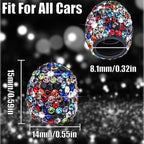 4PCS Bling Crystal Diamond Tire Stem Valve Caps, Dustproof Car Wheel Tire Valve Caps Universal Tire Valve Stem Covers for Cars, SUV, Trucks, Bikes, Motorcycles, Bicycles (Black Colorful)