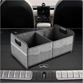 Car Trunk Organizer, Waterproof Large Capacity 600D Oxford Fabric Auto Trunk Storage Container with Pockets, Multi-Compartment Vehicle Storage Box Accessories for Car SUV Truck (Gray)
