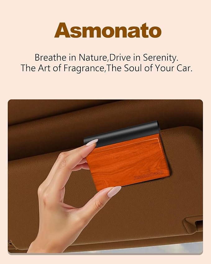 Car Air Freshener Long Lasting Car Odor Eliminator Scent Diffuser The Original Wood Air Freshener for Visor Clip Includes 1 Metal Clips