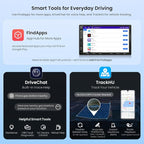 A5L 7inch Android Double DIN Car Stereo, Wireless CarPlay&Android Auto, Wi-Fi/USB/BT Tethering, QLED Touch Screen Car CarPlay, DSP, MirrorLink, FM&SS Radio, HD LRV, HDMI Out, AI&GPS Tracking