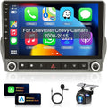8Core 6+128G Car Stereo for Chevrolet Chevy Camaro 2008-2015 Wireless Carplay Android Auto,9“ IPS Touchscreen Android Car Radio,GPS,5GWiFi,32EQ DSP,Bluetooth5.0,SWC,Backup Camera