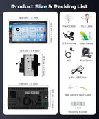 Android 15/4+64G Car Radio Double Din Car Radio with Wireless Carplay&Android Auto,7 inch 1280*720P IPS TouchScreen Car Audio Receivers with WiFi GPS EQ BT5.0 FM/RDS Radio Mirror Link AHD Rear Camera