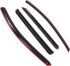 WD2-733iB Dark Smoke 4 Pcs Set Window Visor (in-Channel) Deflector Rain Guard Compatible with 2017-2018 Nissan Pathfinder