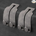 2 Pack Leather Car Headrest Hooks Grey Purse Bag Storage Holders for Car Seats